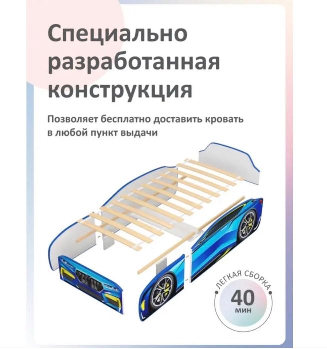 Детская кровать машина