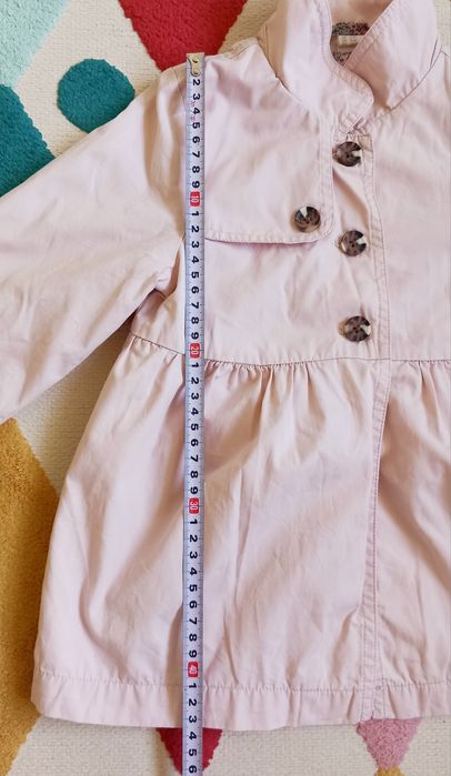 H&M Детско Памучно палтенце за Момиче, Светло розово, размер 104/3-4 г