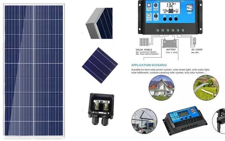 Соларен панел 120w + контролер Специално за 12v системи за каравана