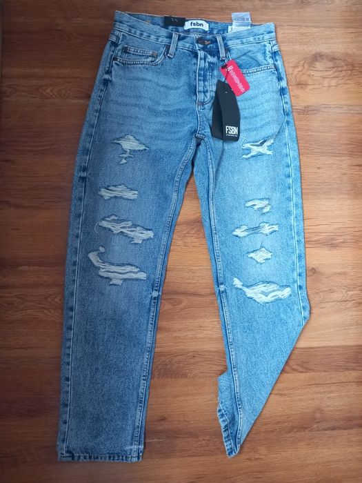Нови мъжки дънки FSBN с накъсан ефект