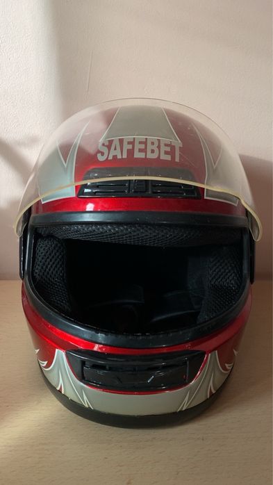 Cască moto Safebet roșie