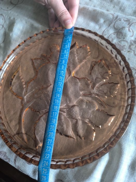 Гравиран стъклен поднос с гравирани чаши (НОВИ)