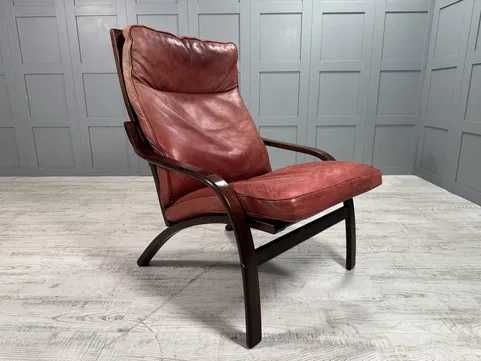 Датско кресло естествена кожа Stouby Д1124-Д