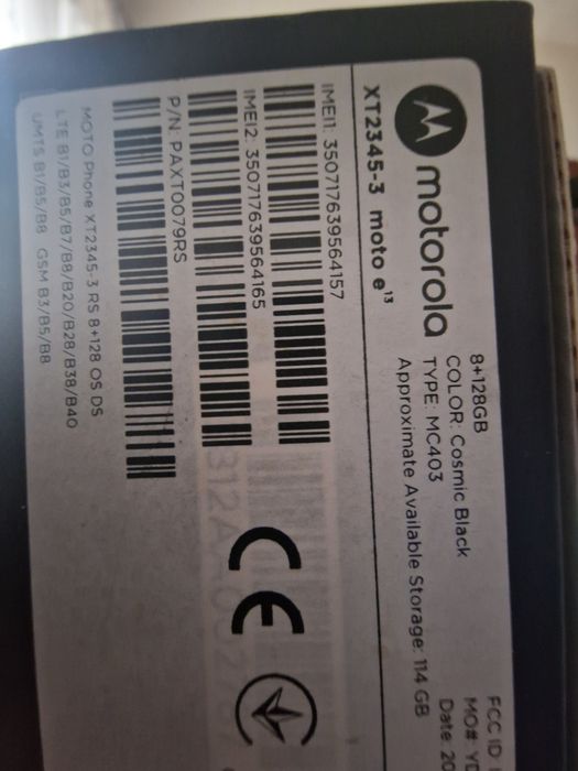 MOTOROLA  e13 Нова RAM 8 ,128 gb
