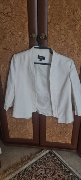 Льняной пиджак  укороченный