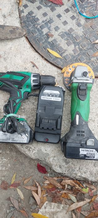 Flex filetanta doua baterii 5 a si incarcator hitachi