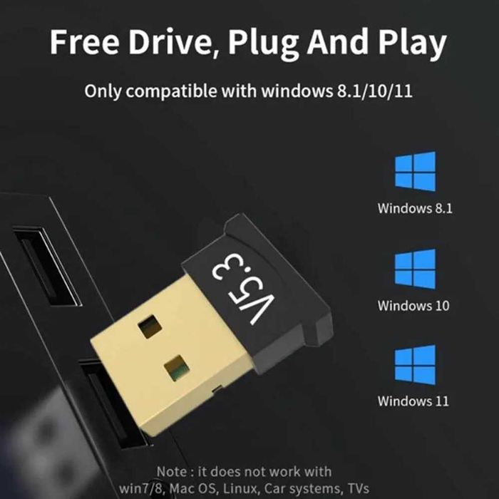 USB Bluetooth 5.3 адаптер. За компютър, лаптоп
