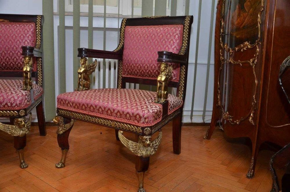 Canapea si fotolii elegante în stil Empire / Napoleon III