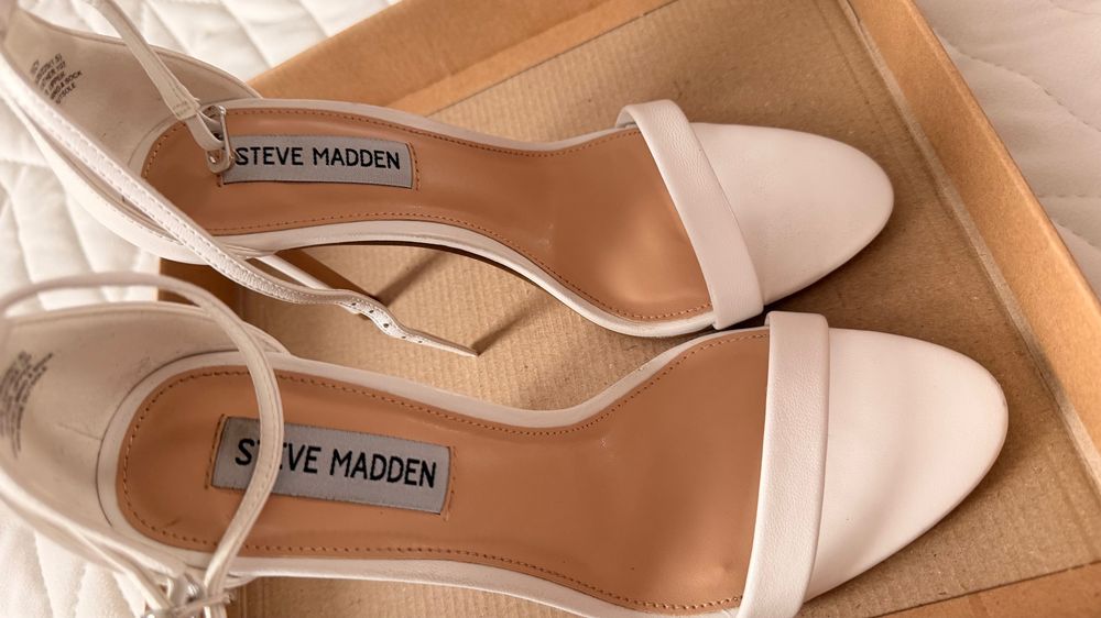 Бели сватбени сандали Steve Madden-36 номер