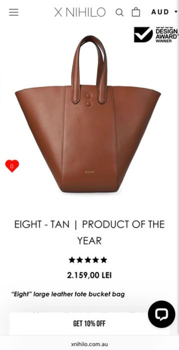 Geanta X Nihilo The Eight Tan Bag – Bucket Bag