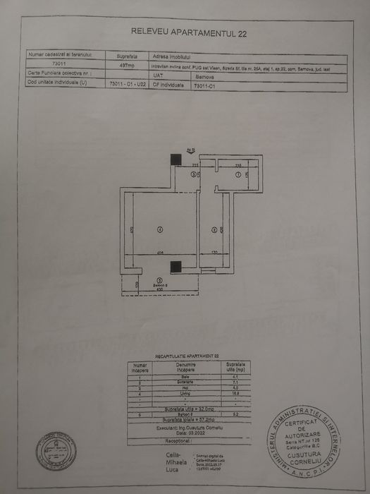 De vânzare apartament cu o camera cu loc de parcare inclus