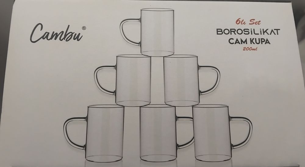 Боросиликатни стъклени купи  200мл.