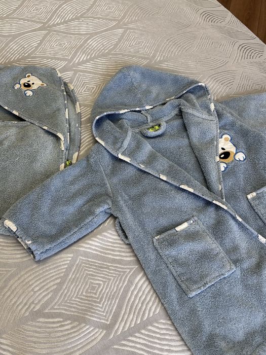 Халат банный детский, рост 80-90см