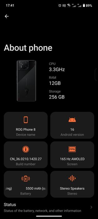 asus rog phone 8 12-256gb 165ghz