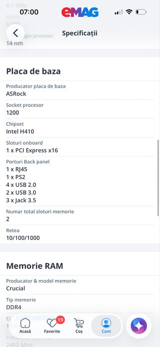 Vand PC intel i5
