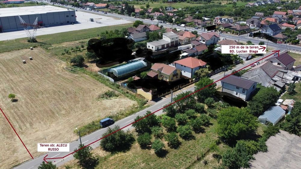 Vând teren 1.800 mp – Alecu Russo – zona rezidențială