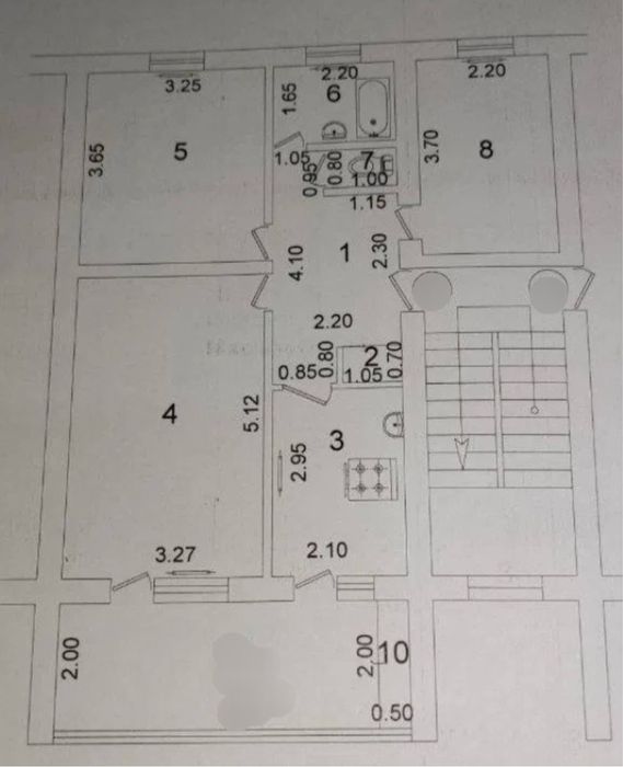 Метро Новза Чиланзар 77 серия 3 комнатная Все раздельно балкон 2/6
