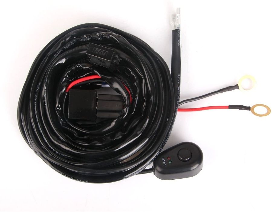 Захранващ Кабел за Дневни Светлини Халогени LED Бар 3,5м с Реле ON/OFF