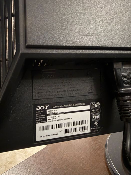 Monitor Acer 18 inch