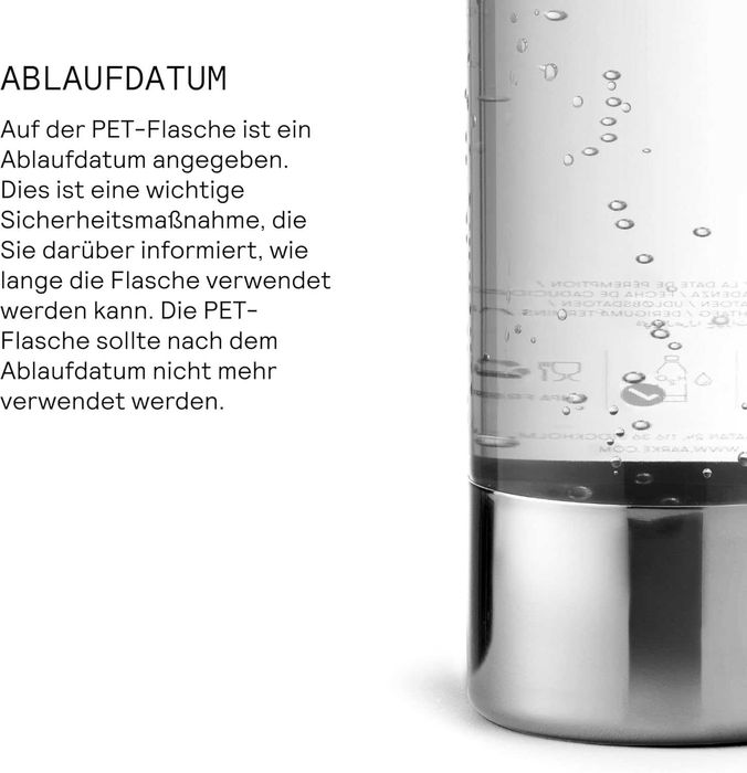 Aarke PET бутилка за машина за газирана вода Carbonator 3, 1000 мл