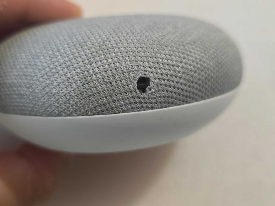 Boxa inteligenta Google Home Mini Gen 1, Wi-Fi, Bluetooth, Asistent Vocal, mufa MicroUSB, Gri