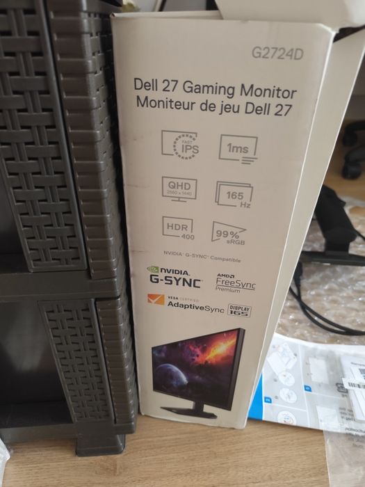 Dell G2724D – 27" QHD 165Hz като нов от магазина, много запазен