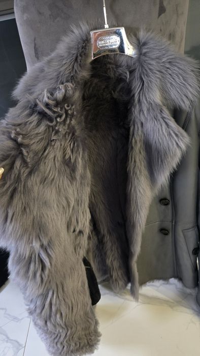 Кожено палто ново размер S