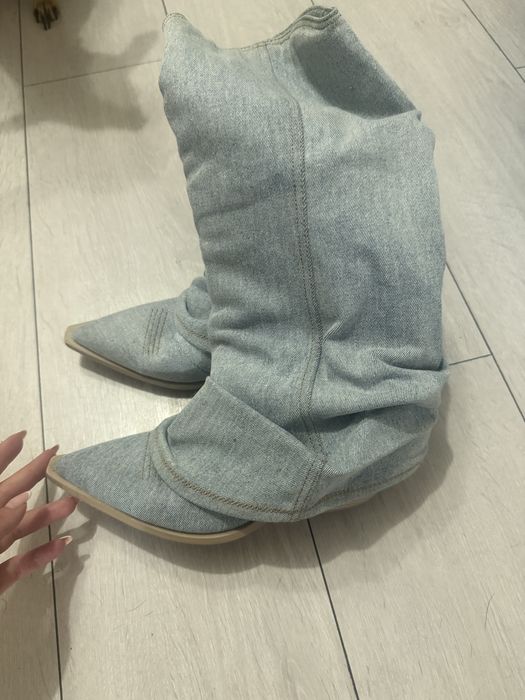 Дънкови каубойски ботуши