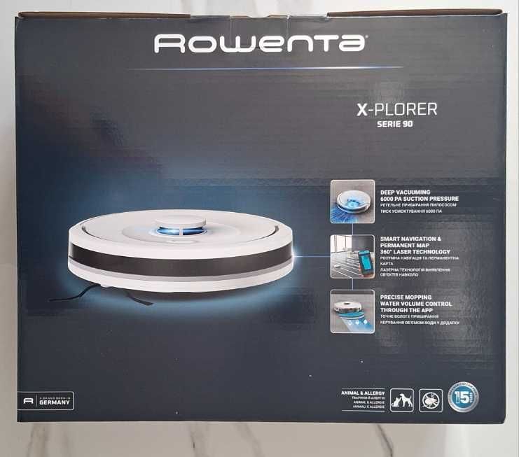 Прахосмукачка робот Rowenta X-PLORER Serie 90 Animal & Allergy RR8777WH - гаранция