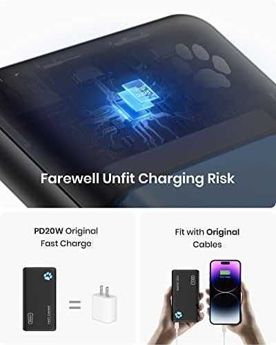 Ново Преносимо зарядно устройство 10000mAh 22,5W PowerBank USB C