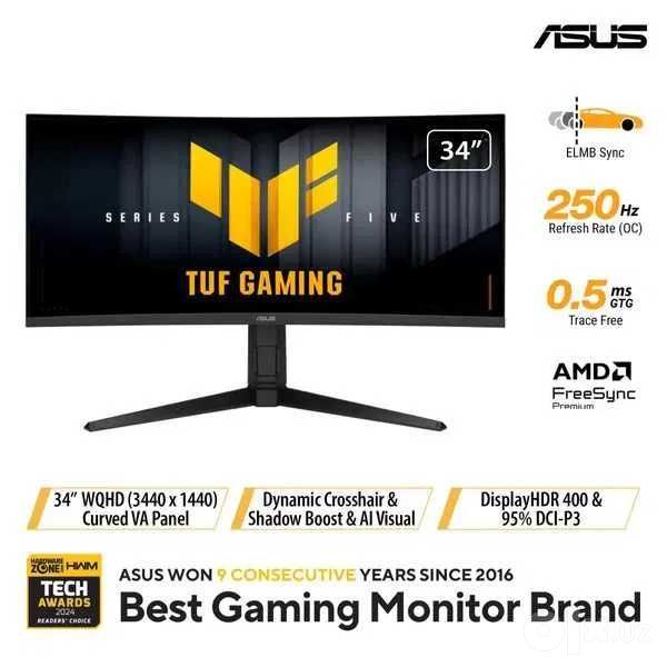 Монитор ASUS TUF 34 Curved 1500R 250Hz