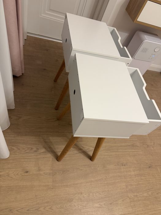 2 noptiere lemn masiv stejar+MDF, Actona