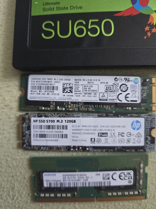SSD si RAM DDR4 500gb 256 128 8gb ddr4 adata samsung sata m2