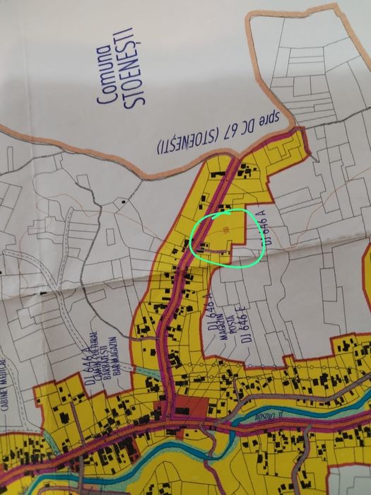 Vând teren Bărbătești - Vâlcea 6eur mp 2178mp