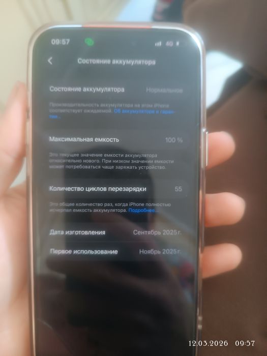 Iphone 17 pro max 256 55 циклов