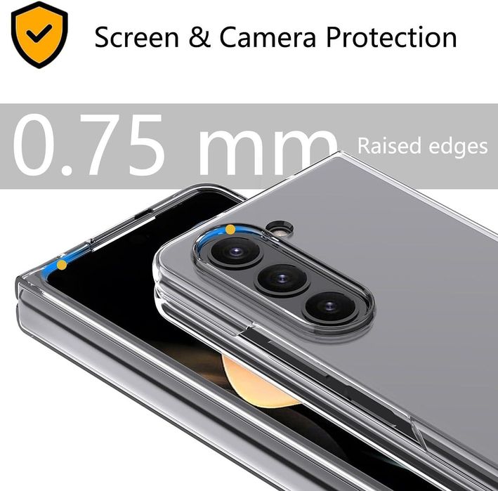 Прозрачен Кейс за Samsung Galaxy Z Fold7 от две части