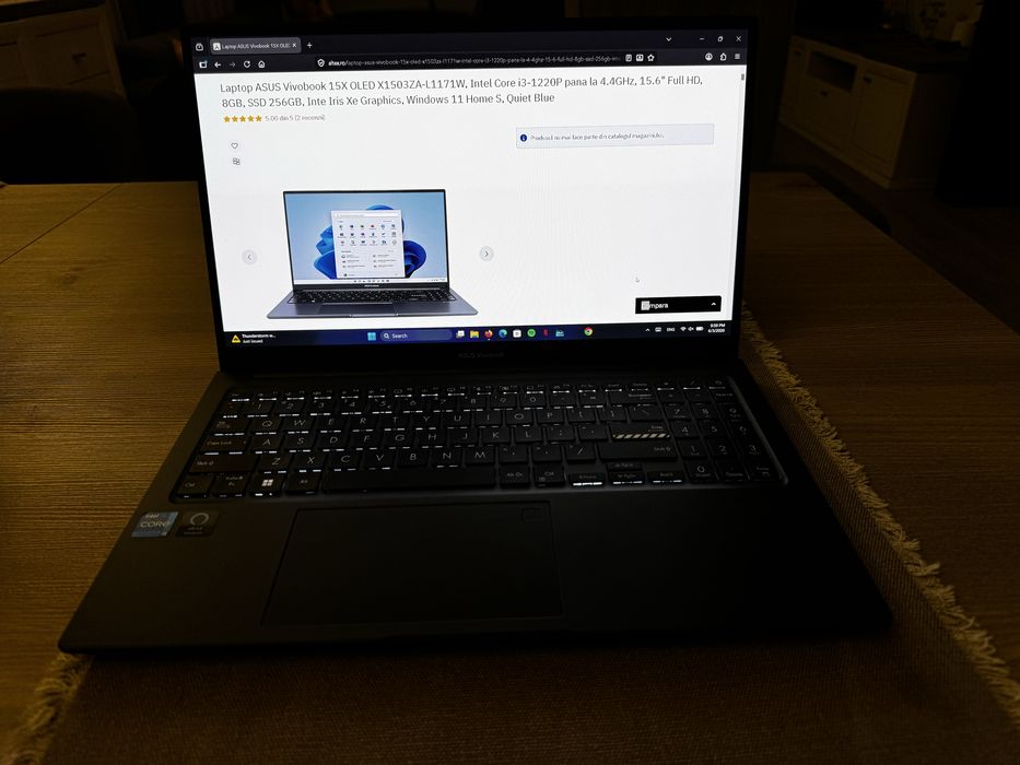 Laptopul Asus VivoBook 15X OLED X1503ZA
