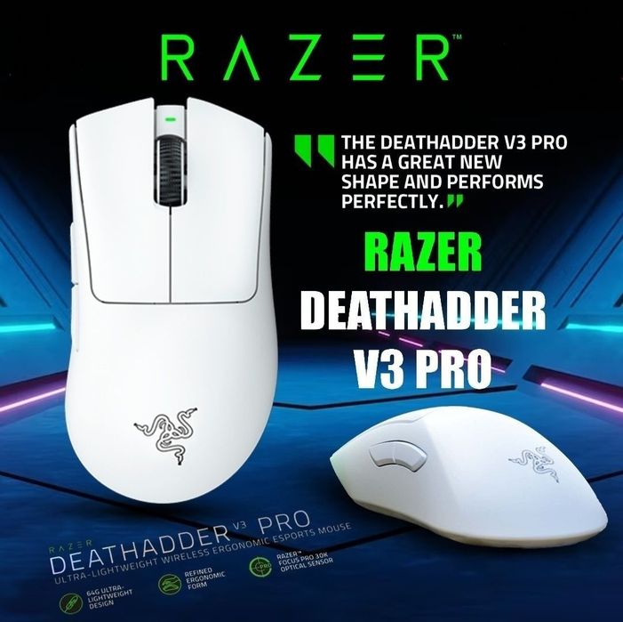 Deathadder v3 pro СКИДКА мышка/мышь/Аналог Logitech superlight 2 dex