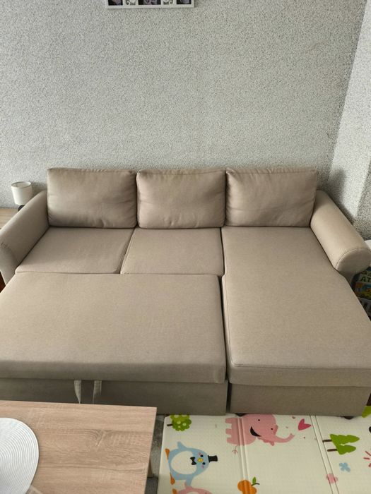 Ъглов диван + холна маса