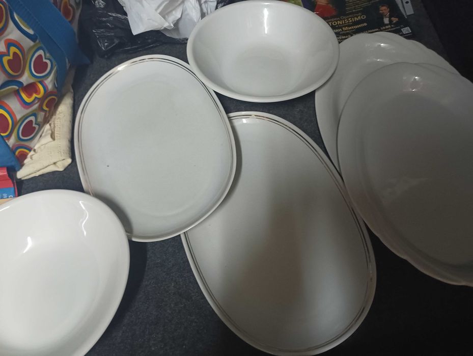 Порцеланови чинии чаши чай кани прибори промоция