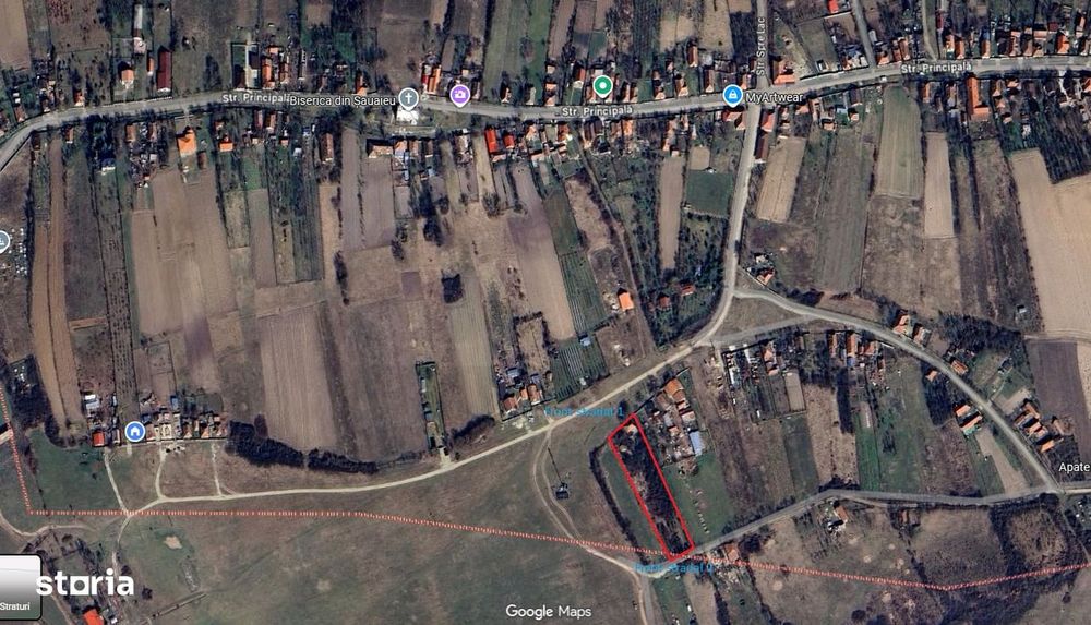 Teren Intravilan Sauaieu 2900m2 cu nr de casa dublu front stradal