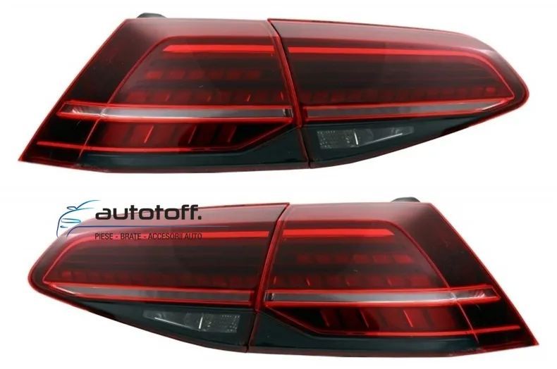Difuzor bara spate si Stopuri LED VW Golf 7 Facelift (2017+) GTI Design