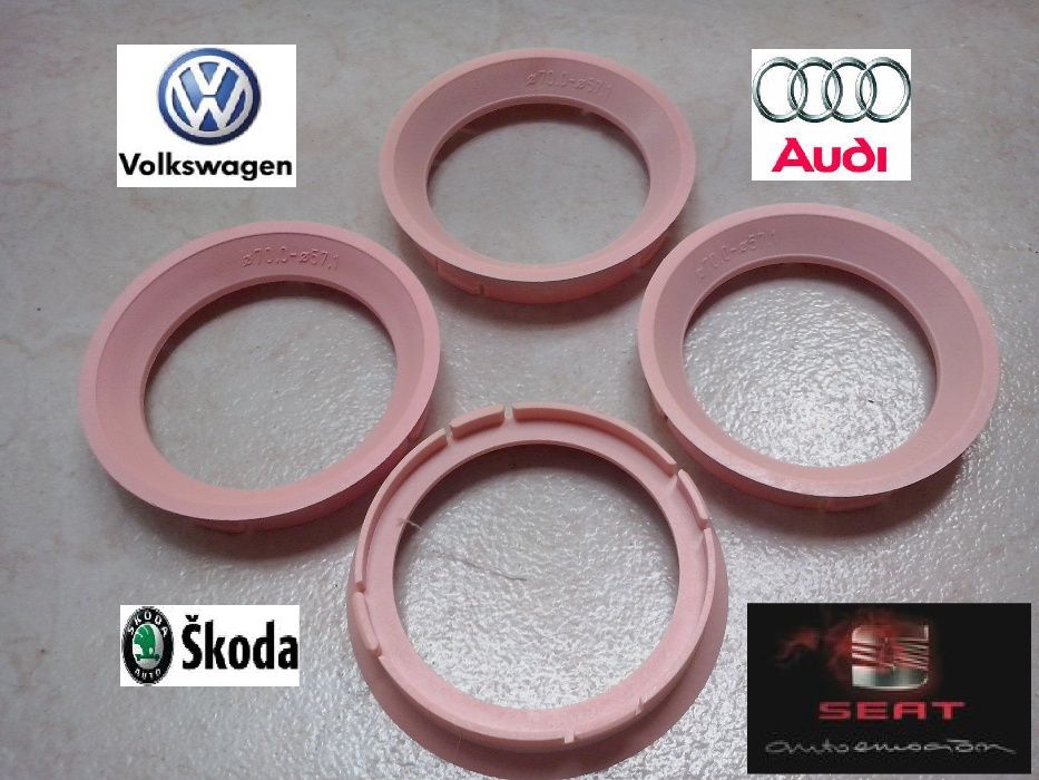 Inele de centrare ghidaj 70 x 57.1 Jante Rial VW Audi Seat Skoda