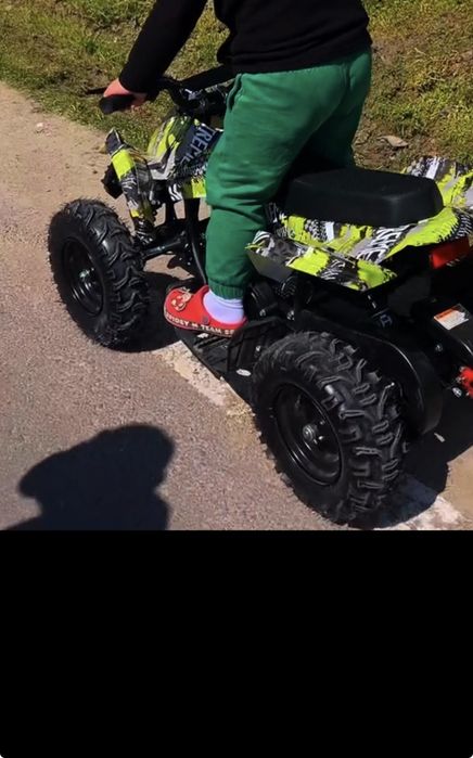 ATV copii49ccKXD PRO GermanyRaptor,demaror,automata-1,6inch,2timpi, Verde Grafitti