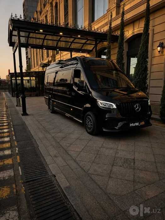 Qora VIP Mercedes-Benz Sprinter haydovchi bilan | Premium transfer