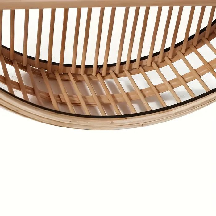 Бамбукова кръгла етажерка за стена