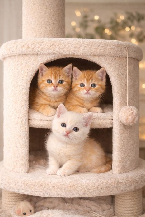 Милые шотландские котята — редкие окрасы, мальчики и девочка