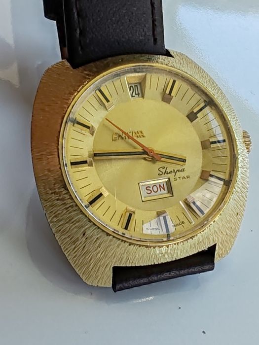 Ceas Enicar Sherpa Star Automatic 38 mm Funcționează impecabil!