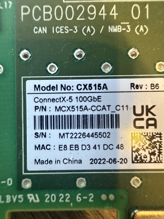 Placa retea 100GbE ConectX5