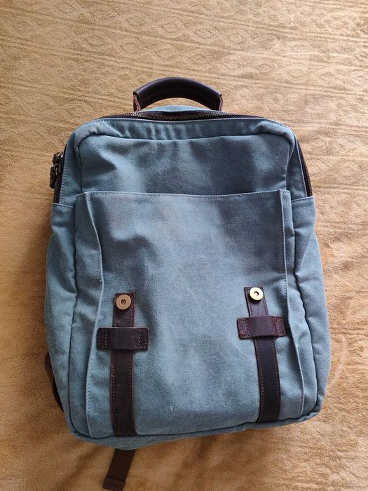 Rucsac material si piele naturala